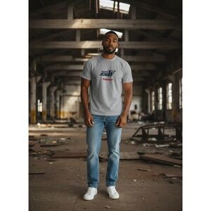 Paterson x Mobile Suit Gundam Wing Graphic T-Shirt Mens Medium Gray Anime Tee